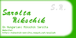 sarolta mikschik business card